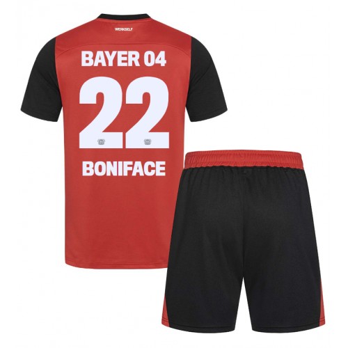 Bayer Leverkusen Victor Boniface #22 Domaci Dres za djecu 2024-25 Kratak Rukav (+ Kratke hlače)